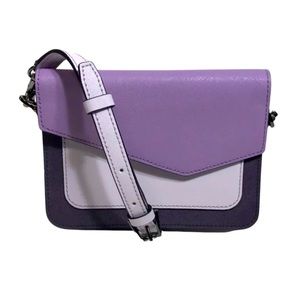 New Botkier Cobble Hill Woman's Leather Belt Bag, Purple Combo  Adjustable Strap